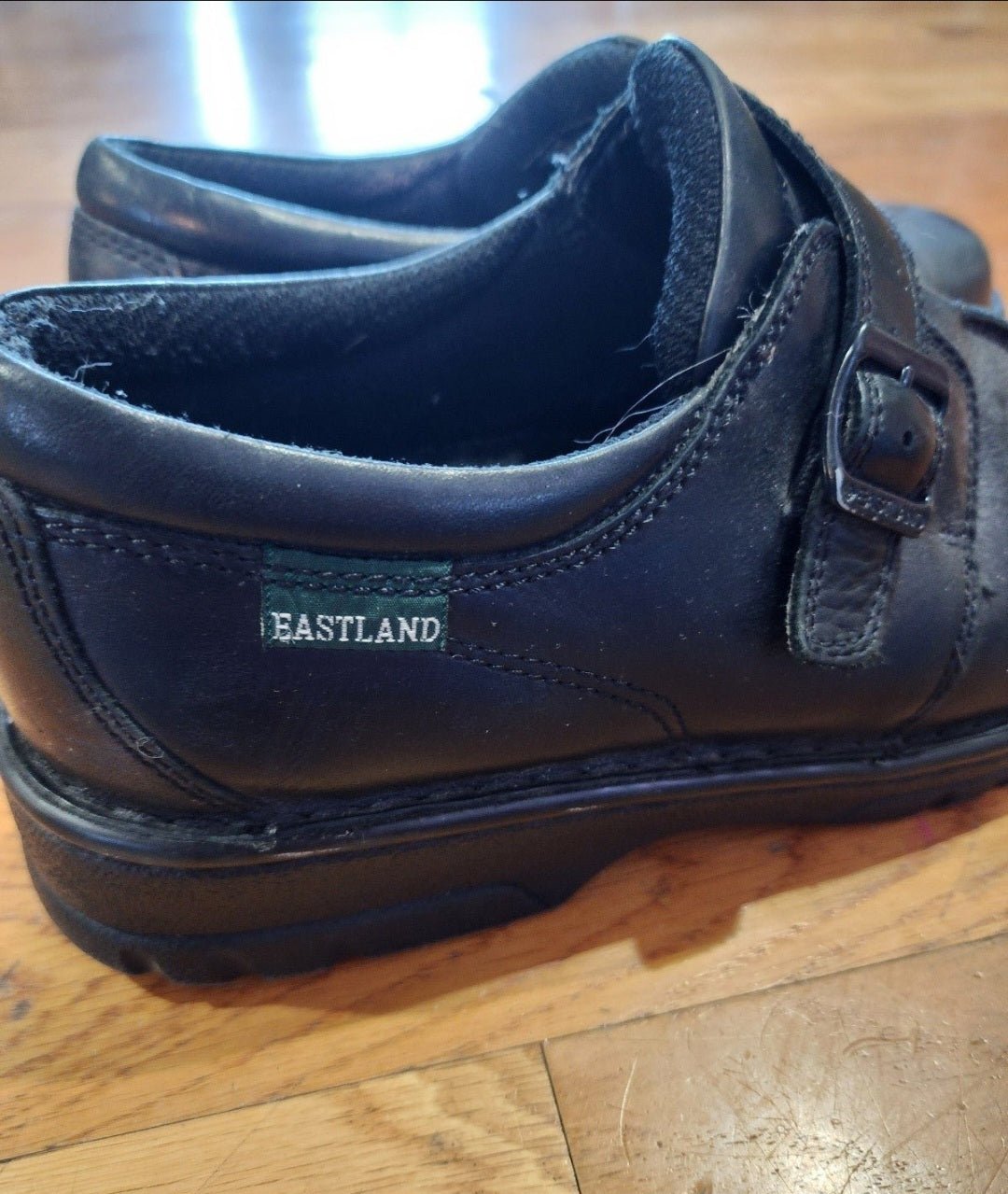 Eastland Syracuse Side Buckle Black Leather Comfort Women's Shoes Size 10W - I Bought a Yard Sale