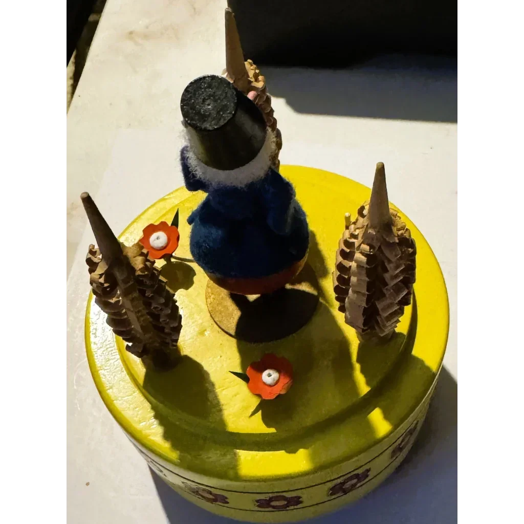 Vintage Reuge Swiss Movement Music Box 🎵 Dancing Folk Figure Lara's Theme German Erzgebirge