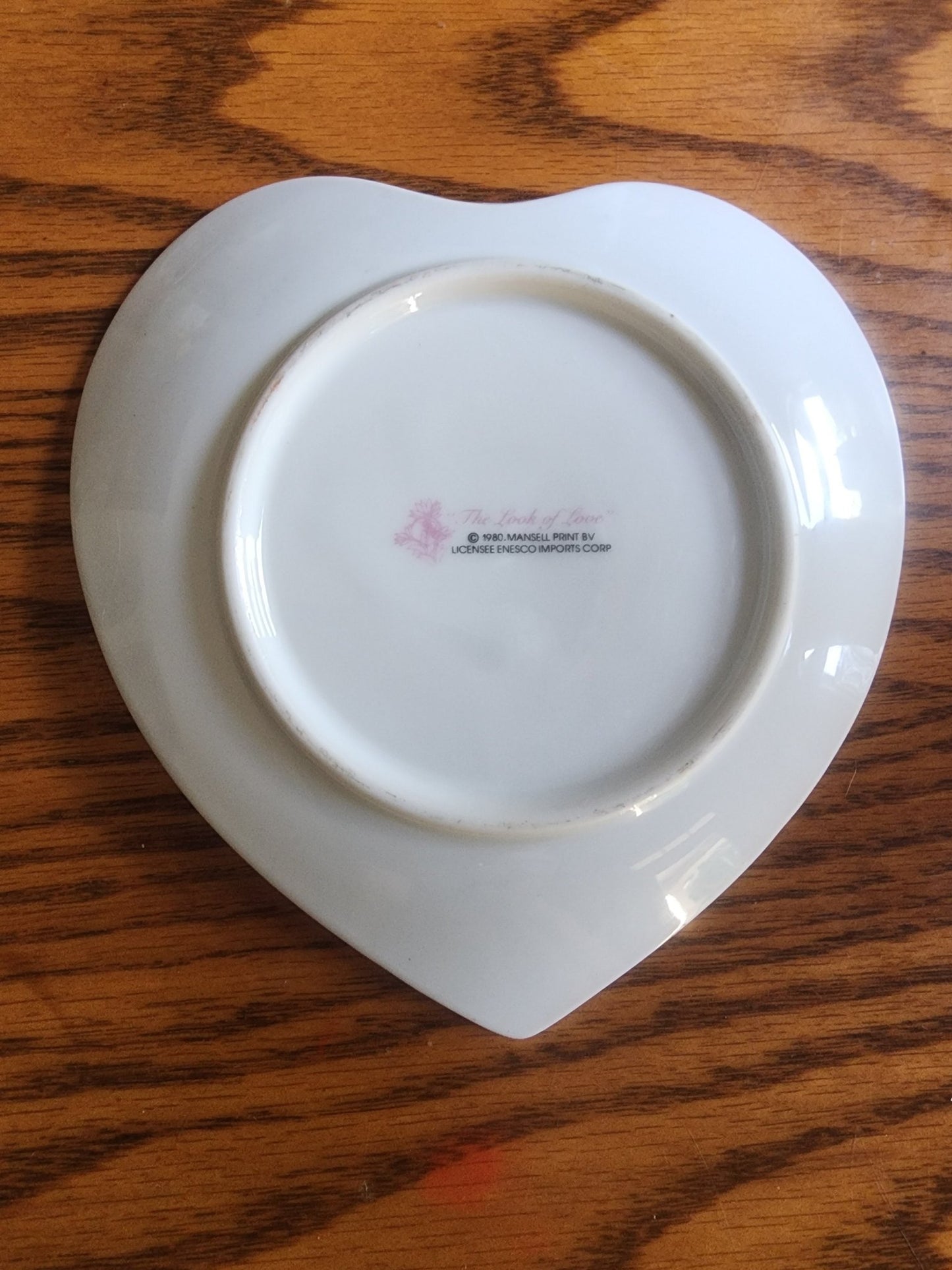 Enesco 1980 Plate The Look of Love Trinket Dish Girl Portrait - I Bought a Yard Sale
