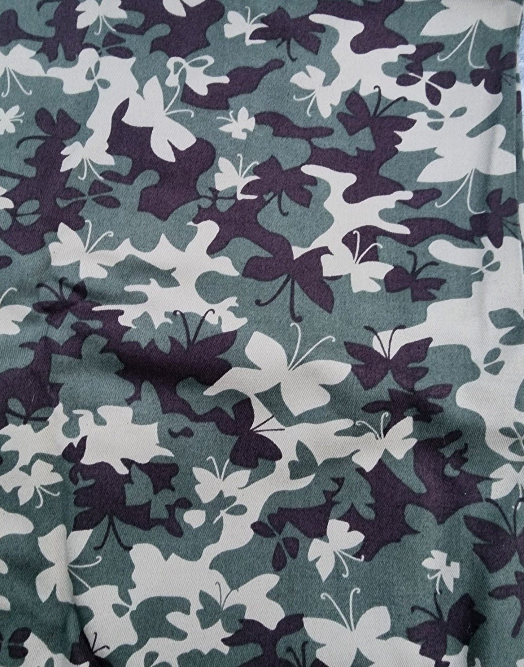Fabric Butterfly Camouflage 1.61 yards - I Bought a Yard Sale