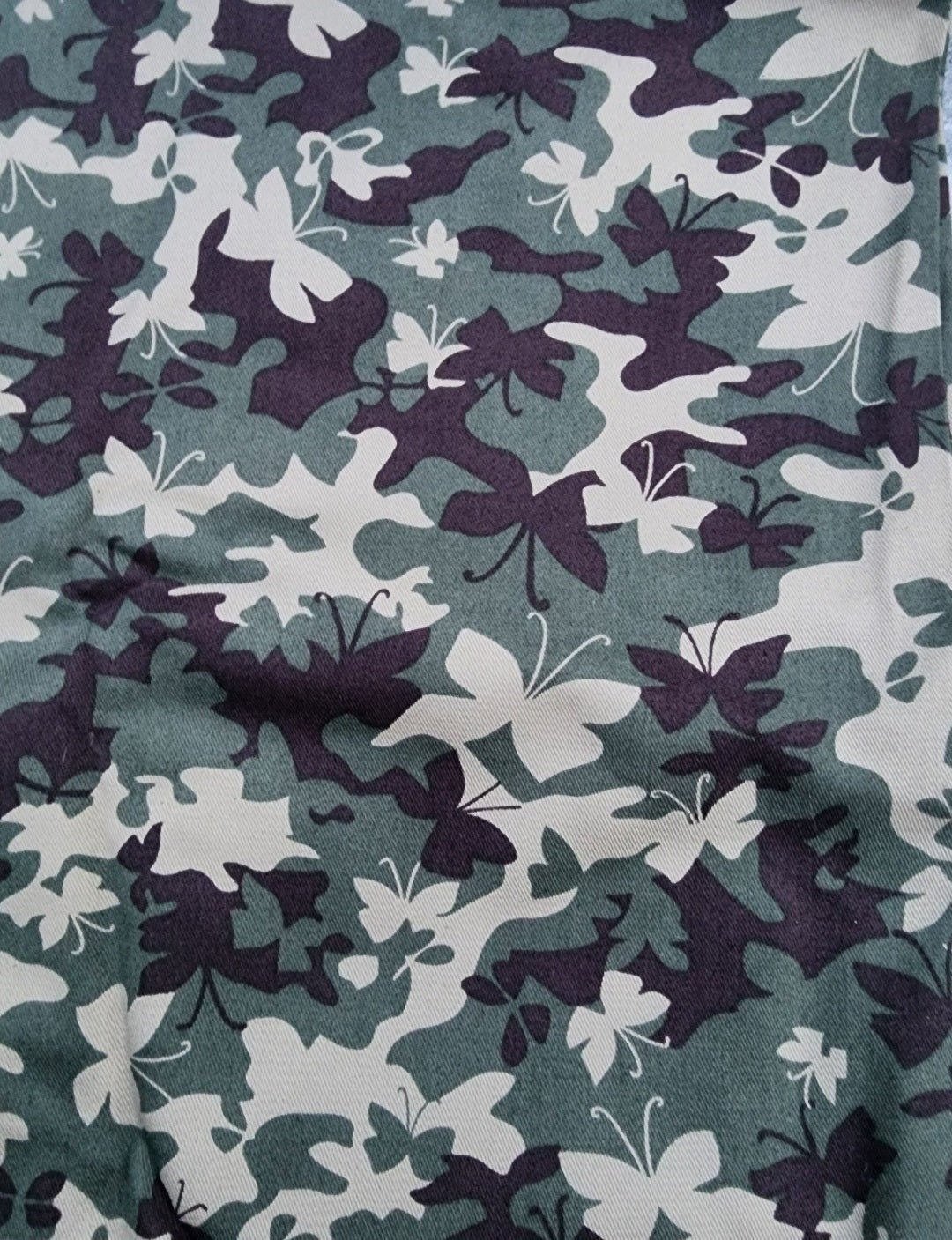 Fabric Butterfly Camouflage 1.61 yards - I Bought a Yard Sale