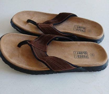 Faded Glory ~ Size 11 ~ Suede Upper ~ Men's Flip Flops Feb20_06:20 - I Bought a Yard Sale