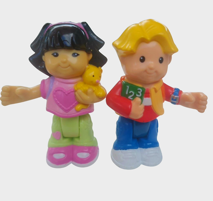 Fisher Price Little People 2 Pcs Lot Figures Eddie and Sonya Lee - I Bought a Yard Sale