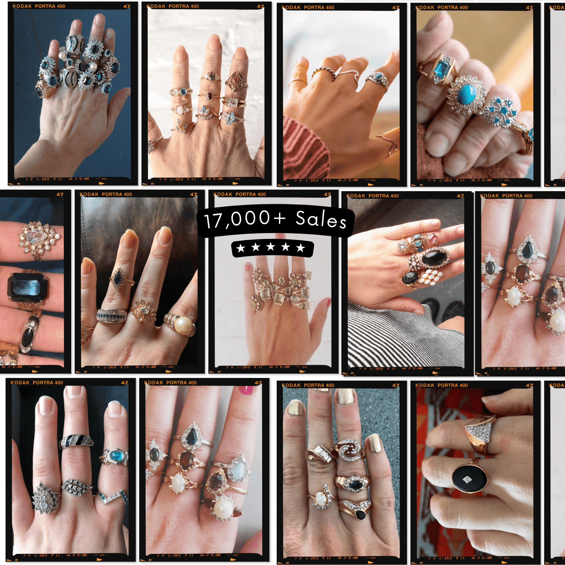 FIVE FOR ONE - Mix of 5 Vintage/Antique Rings for Women We Select Per Your Specifications Made in America - Bulk Pack by PVD Vintage Jewelry - I Bought a Yard Sale