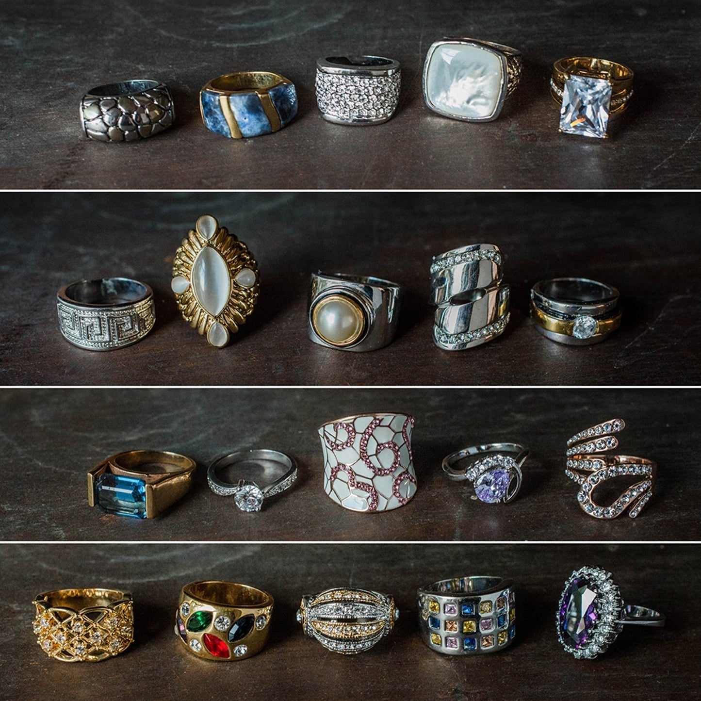 FIVE FOR ONE - Mix of 5 Vintage/Antique Rings for Women We Select Per Your Specifications Made in America - Bulk Pack by PVD Vintage Jewelry - I Bought a Yard Sale