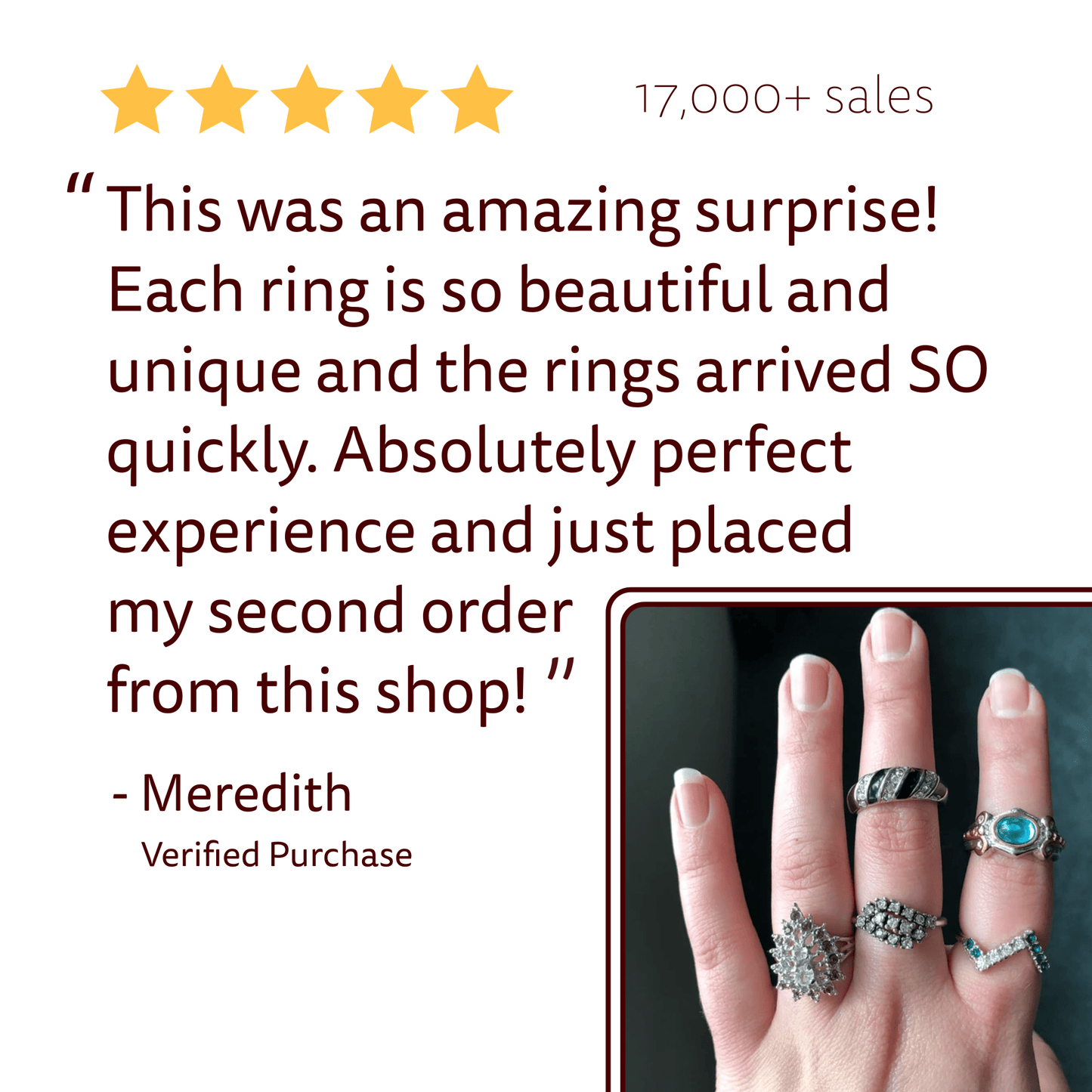 FIVE FOR ONE - Mix of 5 Vintage/Antique Rings for Women We Select Per Your Specifications Made in America - Bulk Pack by PVD Vintage Jewelry - I Bought a Yard Sale