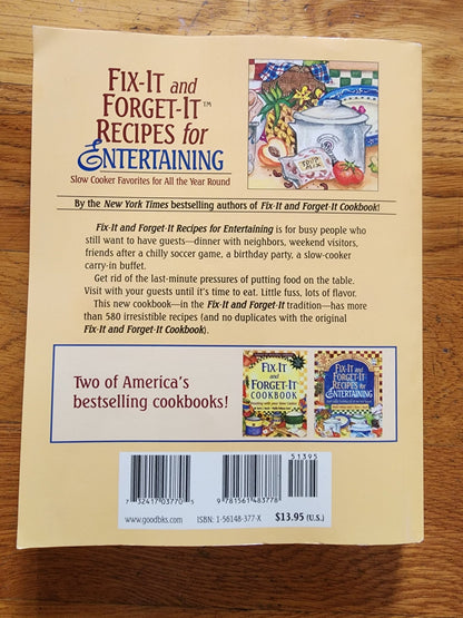 Fix - It and Forget - It Recipes for Entertaining: Slow Cooker cookbook recipes - I Bought a Yard Sale