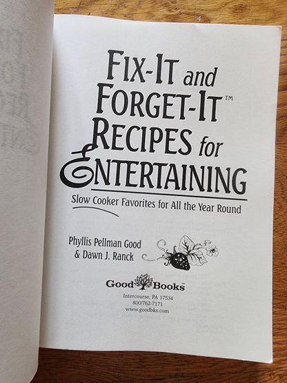 Fix - It and Forget - It Recipes for Entertaining: Slow Cooker cookbook recipes - I Bought a Yard Sale