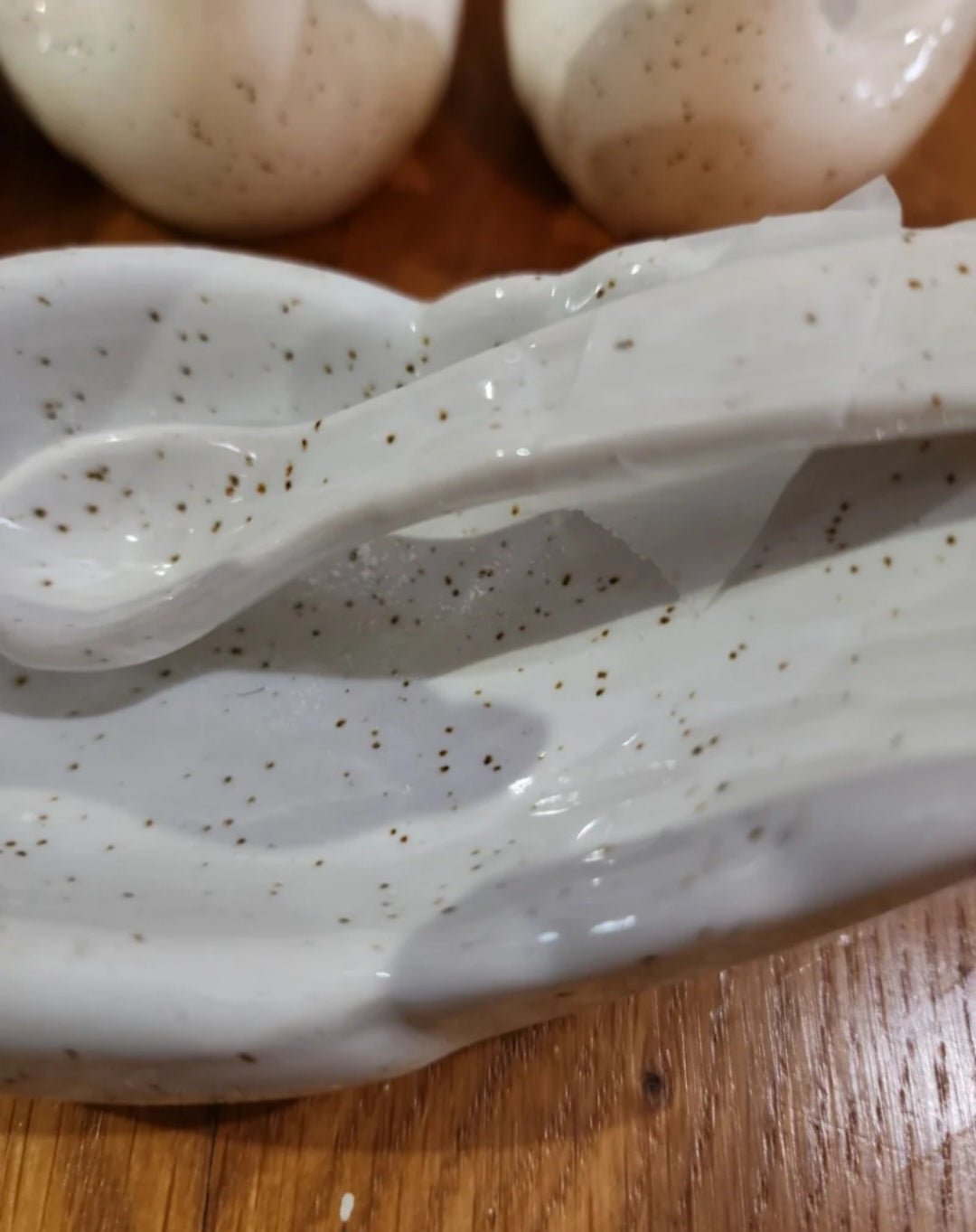 Four Floor 9 Peacock Dipping Bowls with Spoon - I Bought a Yard Sale