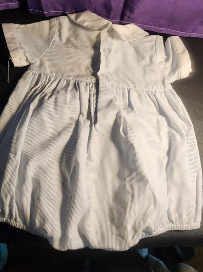 Friedknit Creations Smocked Baby Blue Beach ocean 3 Month Romper for boy - I Bought a Yard Sale