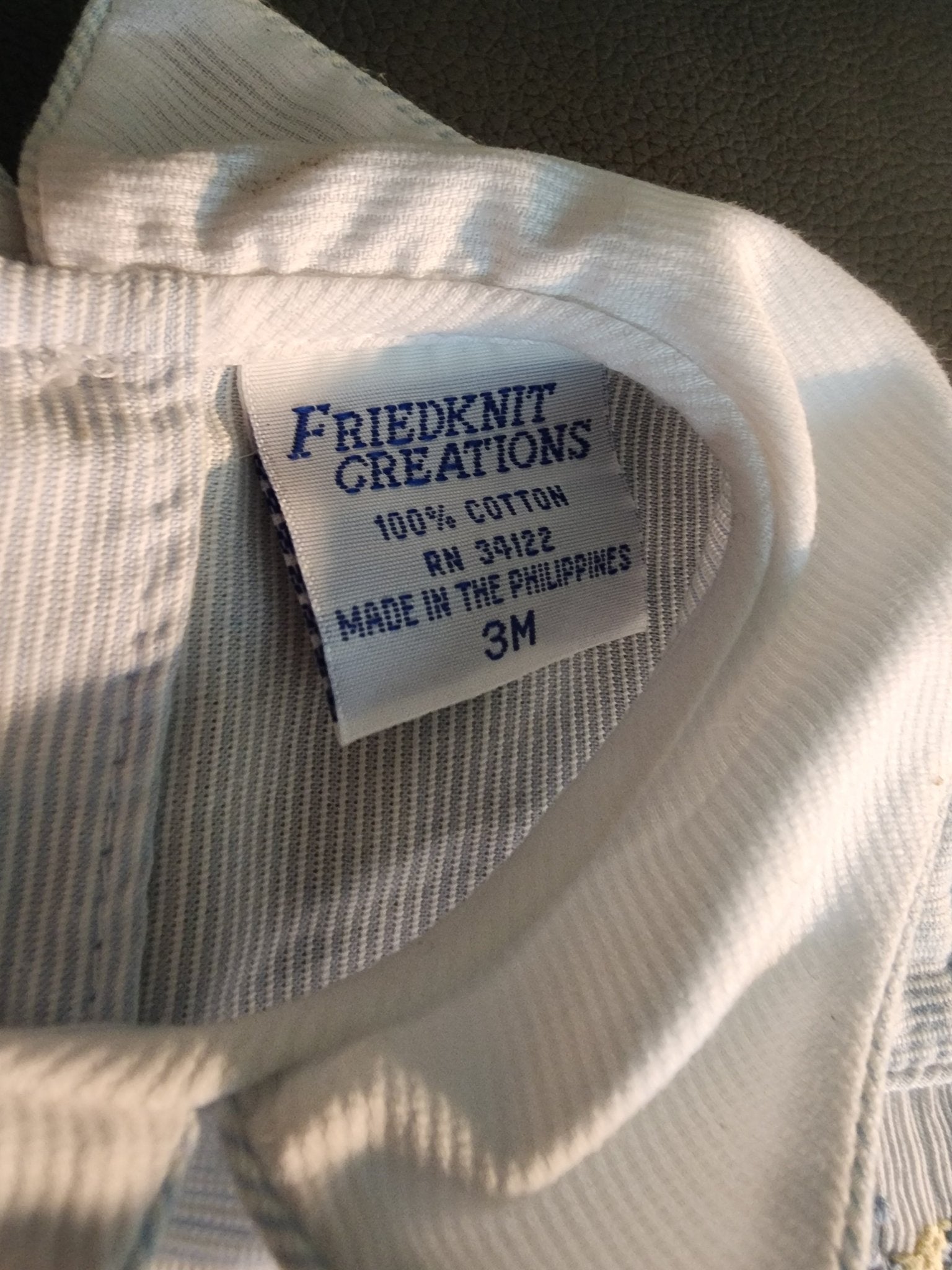 Friedknit Creations Smocked Baby Blue Beach ocean 3 Month Romper for boy - I Bought a Yard Sale