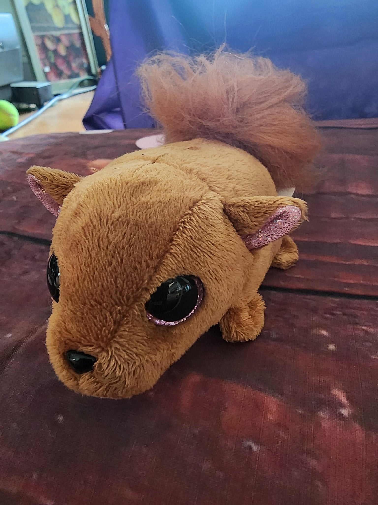 Fuzzee Tails squirrel Plush Nutty New 4" Furry Tail - I Bought a Yard Sale