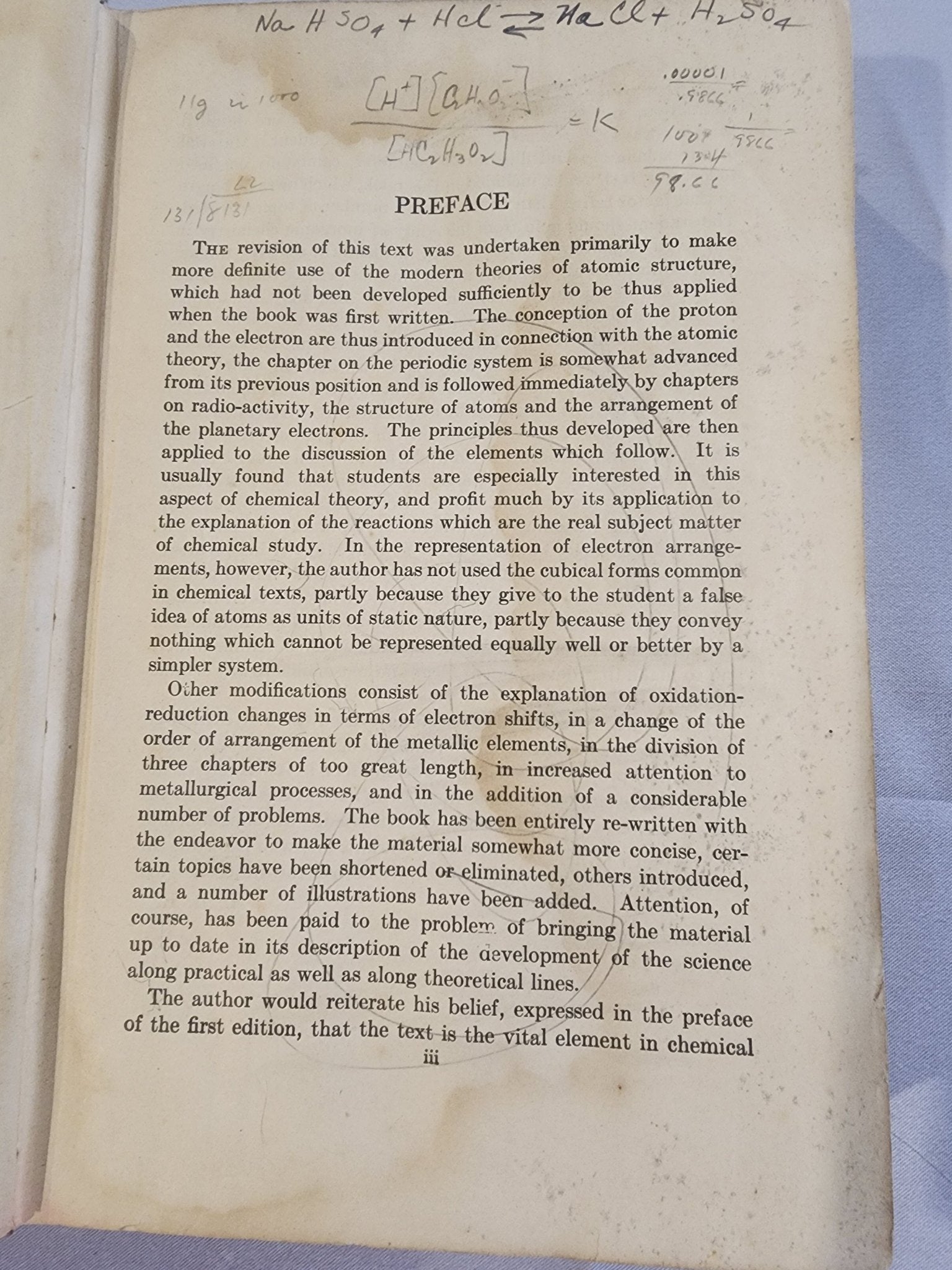 GENERAL CHEMISTRY Leon B. Richardson [Hardcover] 1932 Textbook - I Bought a Yard Sale