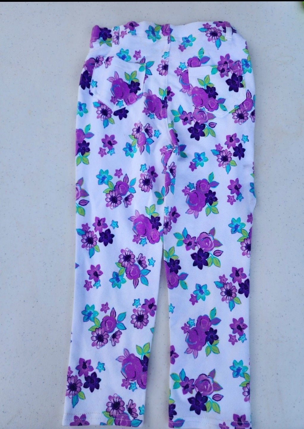 Girls Garanimals Pants Printed Jeggings Purple white 5T - I Bought a Yard Sale