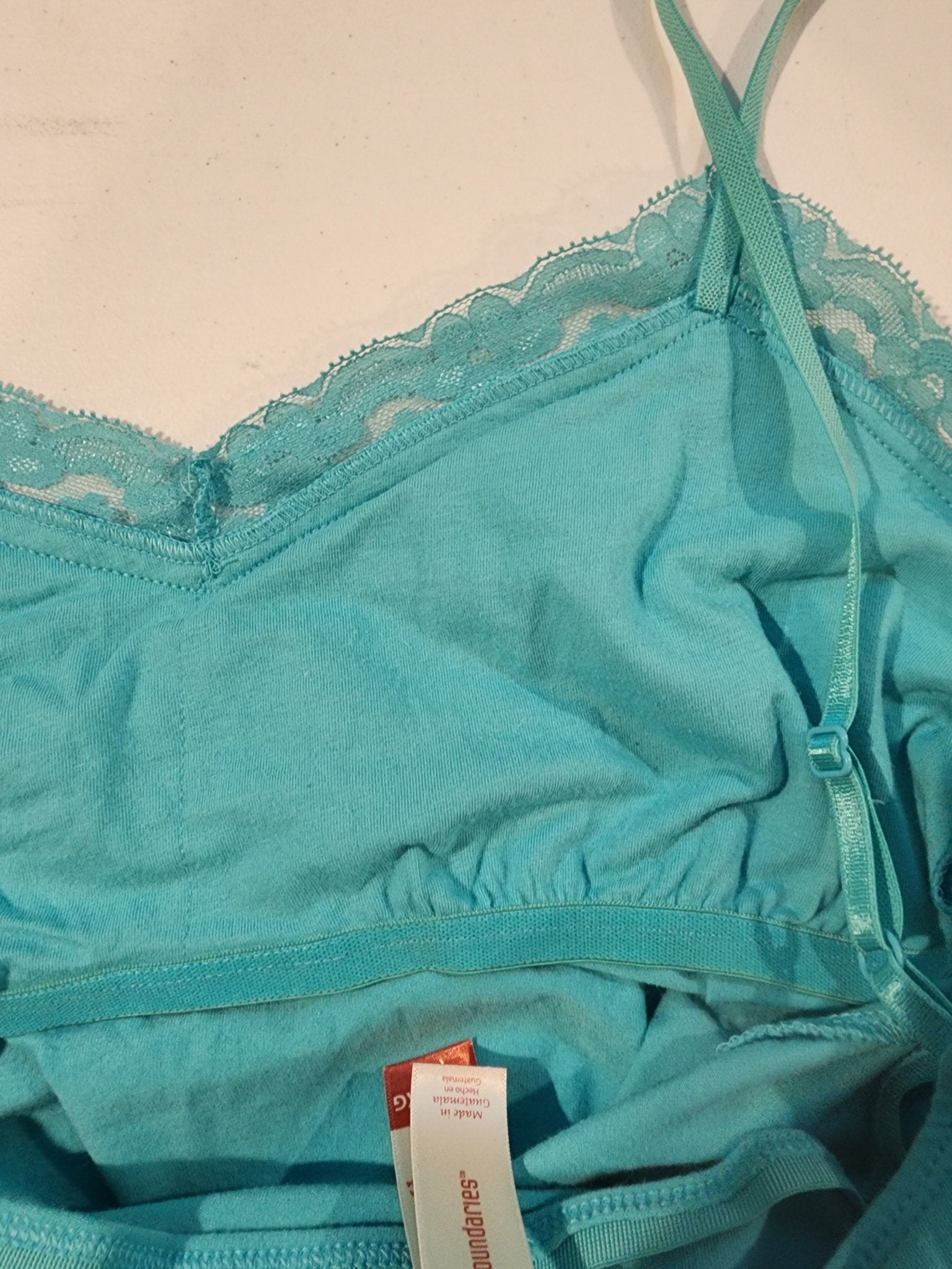Girl's Jr. Turquoise Lacey Tank Top XL 19, Could also be a Women's small. - I Bought a Yard Sale