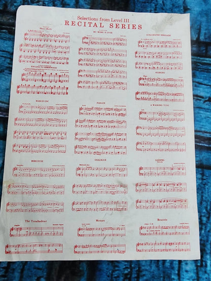 Gliding Recital Series for Piano, Red 1963 - I Bought a Yard Sale