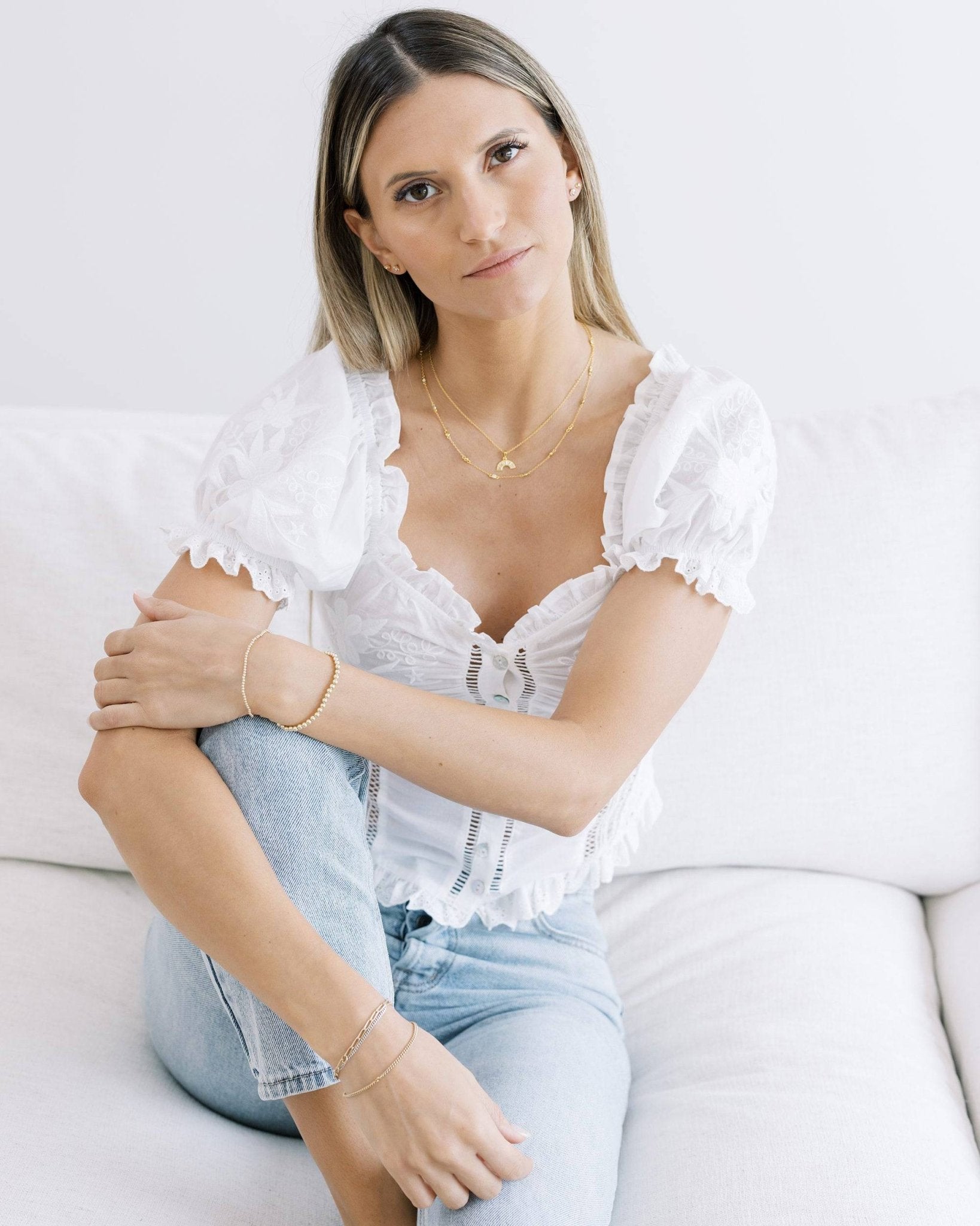 Gold Crystal Rainbow Necklace - I Bought a Yard Sale