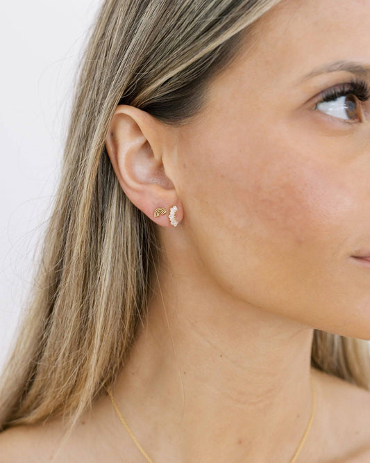 Gold Rainbow Studs - I Bought a Yard Sale