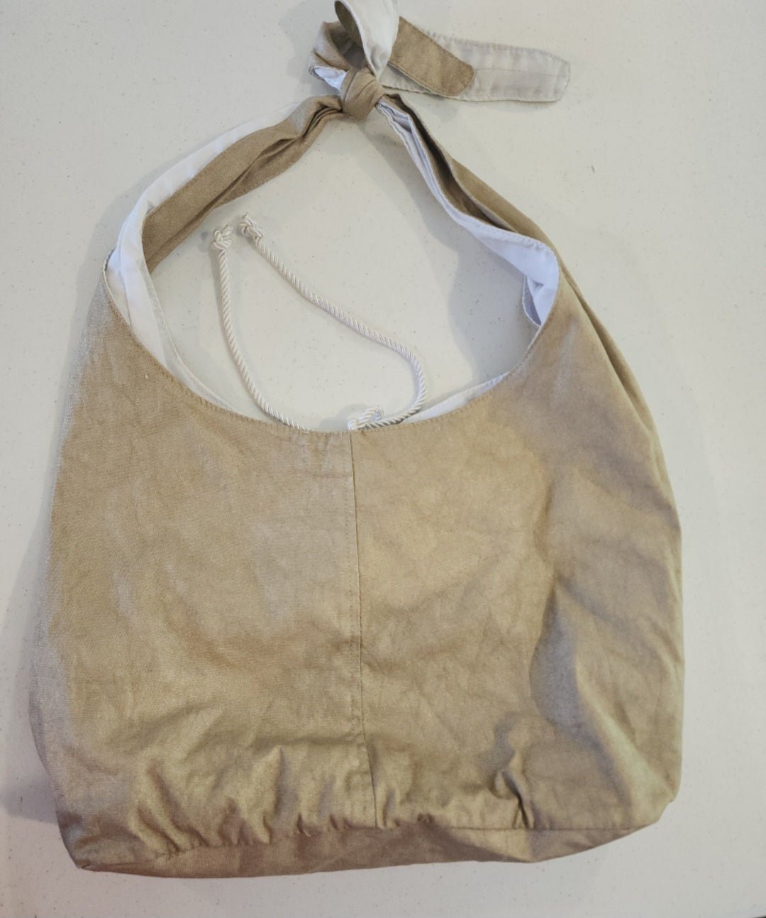 Gold Victoria Secret Tote, White inside - I Bought a Yard Sale