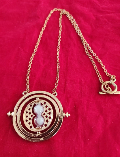 Golden Harry Potter Time Turner Necklace Harry Potter Necklace Jewelry - I Bought a Yard Sale
