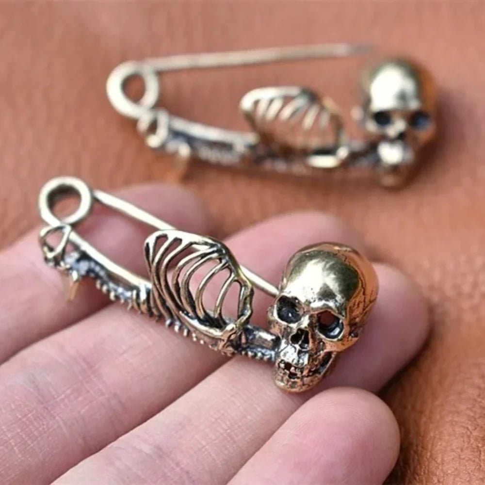 Gothic Skull Brooch Pin Halloween Vintage Jewelry Accessory - I Bought a Yard Sale