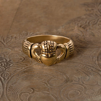 Handcrafted Vintage Ring 18k Gold Irish Claddagh Ring Antique R1768 Antique Rings Jewelry by PVD Vintage Jewelry - I Bought a Yard Sale