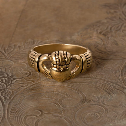 Handcrafted Vintage Ring 18k Gold Irish Claddagh Ring Antique R1768 Antique Rings Jewelry by PVD Vintage Jewelry - I Bought a Yard Sale