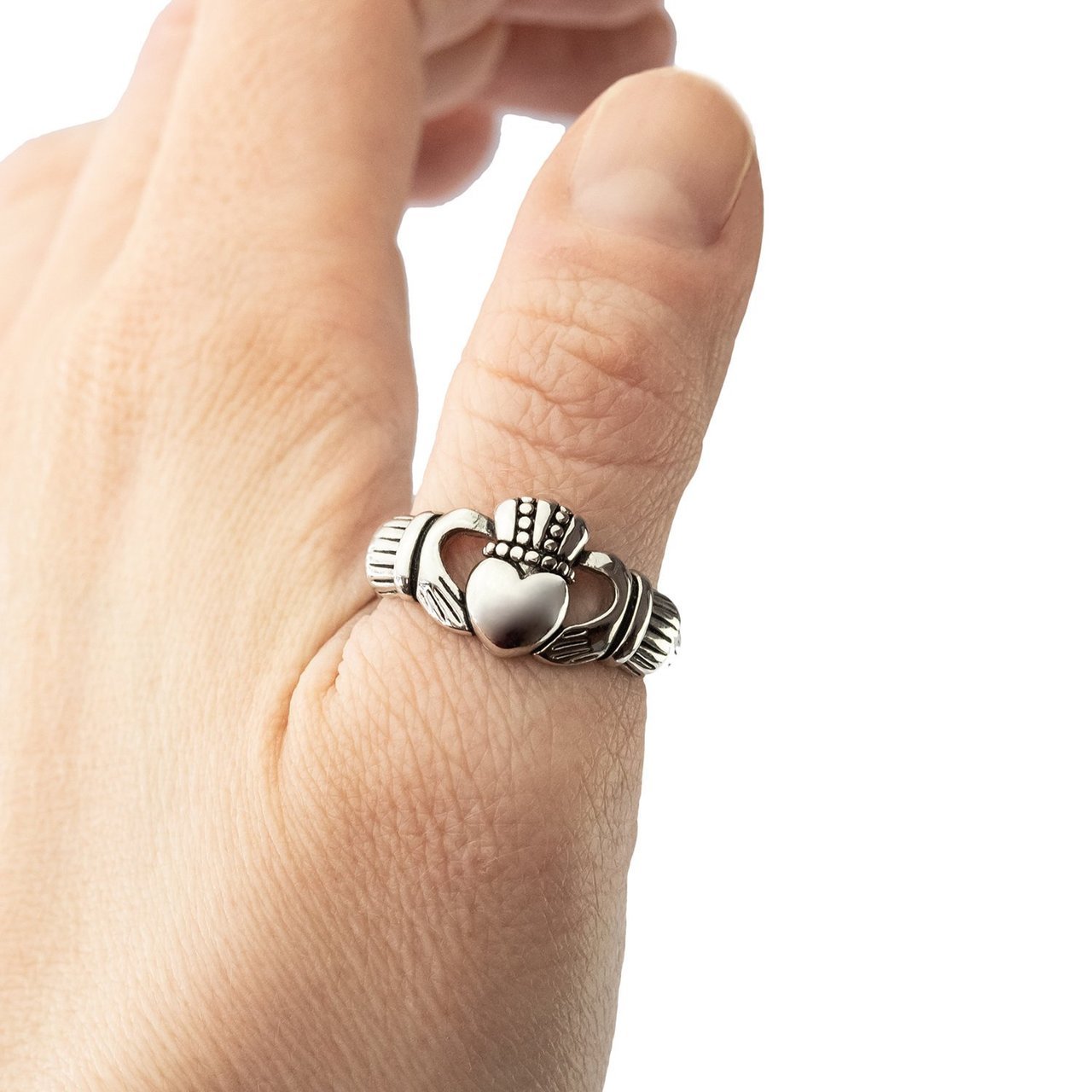 Handcrafted Vintage Ring 18k Gold Irish Claddagh Ring Antique R1768 Antique Rings Jewelry by PVD Vintage Jewelry - I Bought a Yard Sale