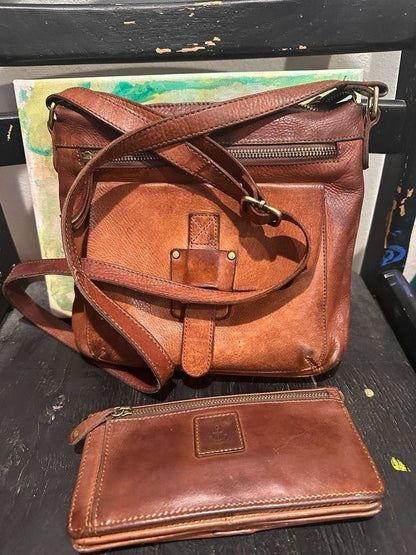 Harbour 2nd Brown Leather Hazel Crossbody Bag and Matching Anchor Logo - I Bought a Yard Sale