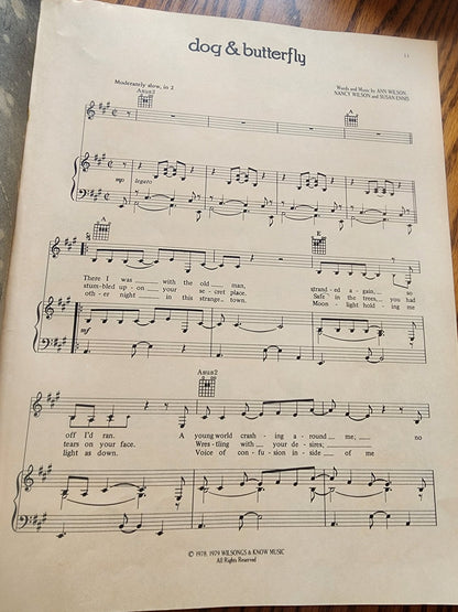 Heart Dog & Butterfly Music Piano Songbook 1979 - I Bought a Yard Sale