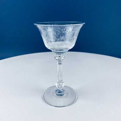 Heisey Sweet Wine, Liquor Glasses. Set of 6 Orchid Pattern Etched Crystal Sherbets. Home Gift. Dining Room Decor. Collectible Glassware. - I Bought a Yard Sale