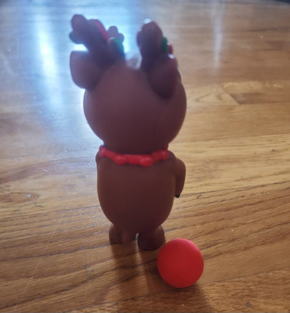 Hog Wild Holiday Reindeer Popper Christmas Toys Stocking Stuffer & 3 balls - I Bought a Yard Sale