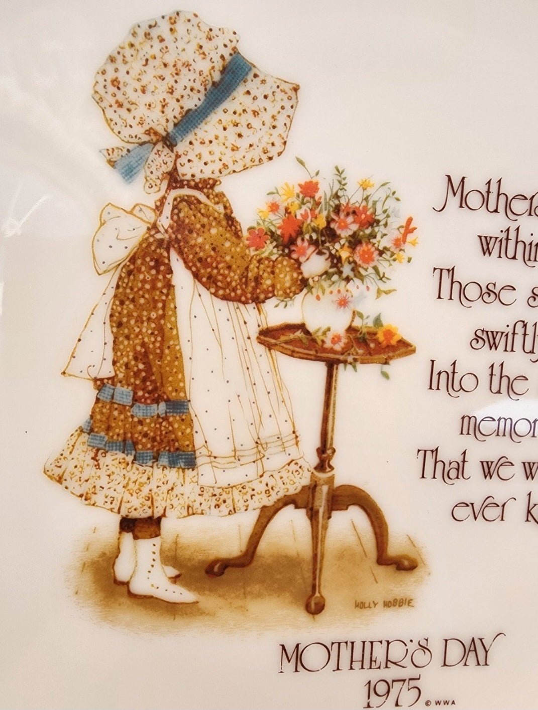 Holly Hobbie Mother's Day Porcelain Plate 1975 Commemorative Edition - I Bought a Yard Sale