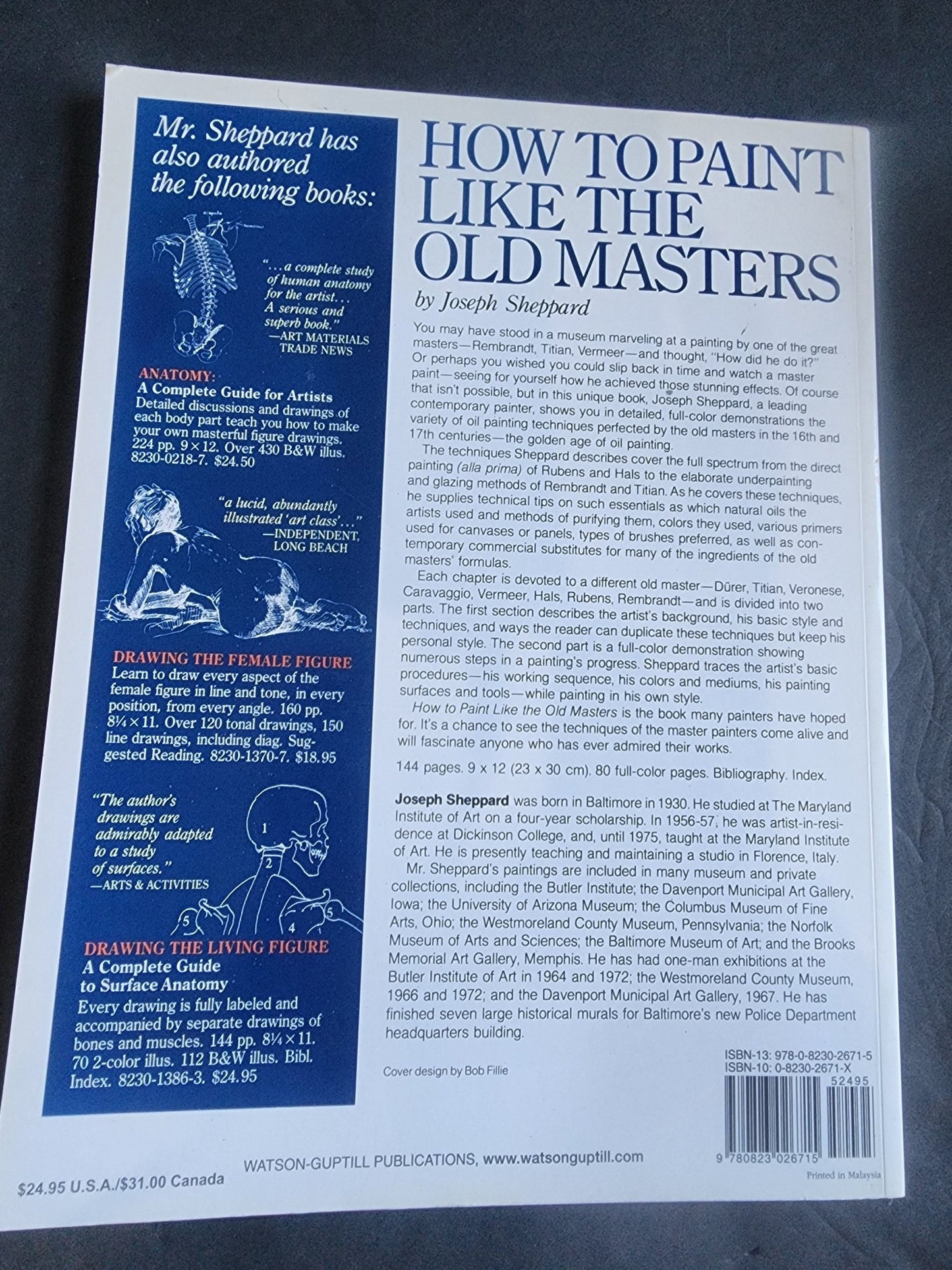 How to Paint Like the Old Masters by Joseph Sheppard softcover art book - I Bought a Yard Sale