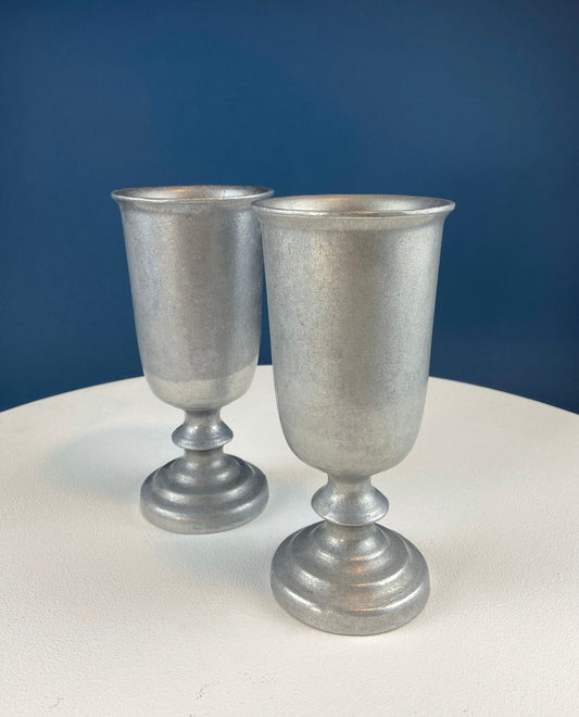 Vintage Pewter Goblet. Tavern RWP USA Barware.  Wilton Collection Wine / Water Goblet.