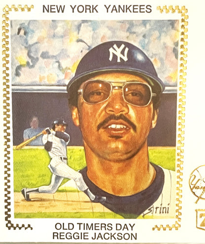 Vintage 1991 Reggie Jackson Gold Embossed Yankees Collectible Envelope