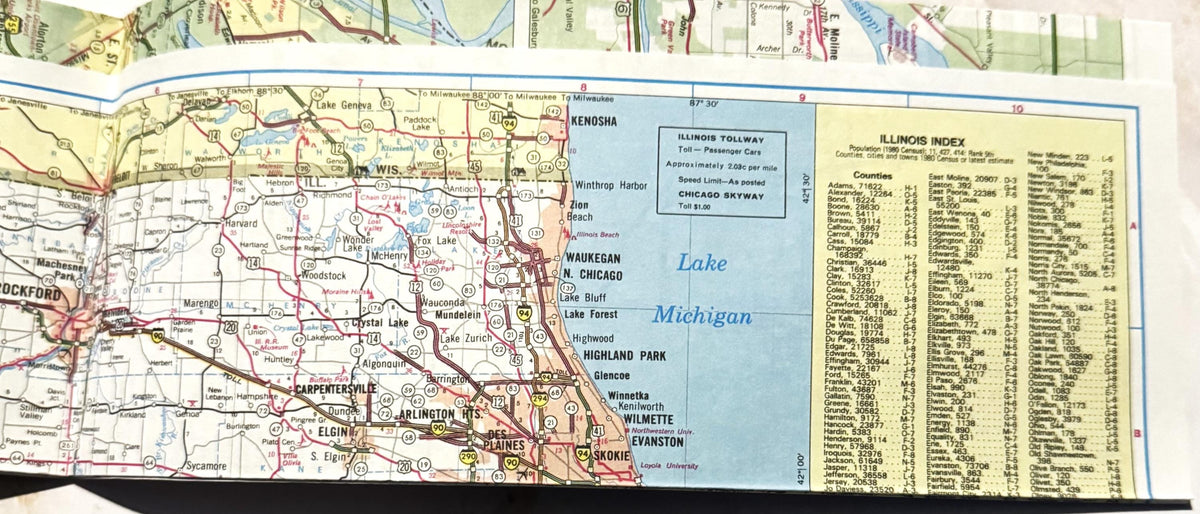 Vintage Blast from the Past Phillips 66 Illinois Coca-Cola Map Treasure