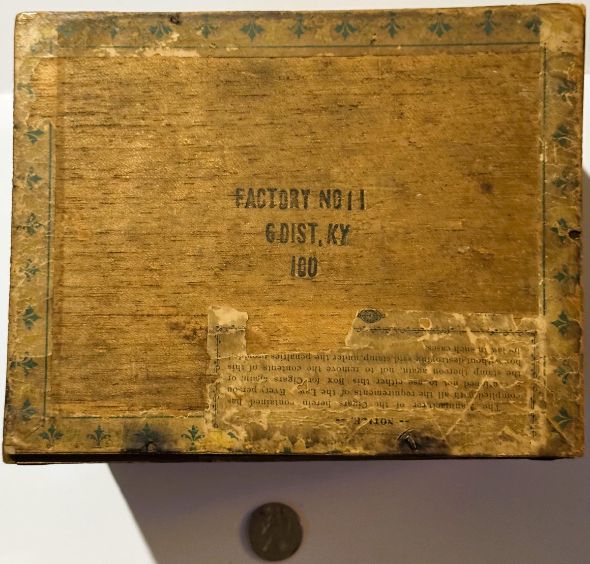 Antique Renter's Special Cigar Box 🗃️ | Louisville Kentucky Factory No. 11 | CMIU Union Label | 1900s