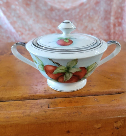 Imperial China Dalton Assoc Sincerity 318 pattern Sugar Bowl Apples - I Bought a Yard Sale