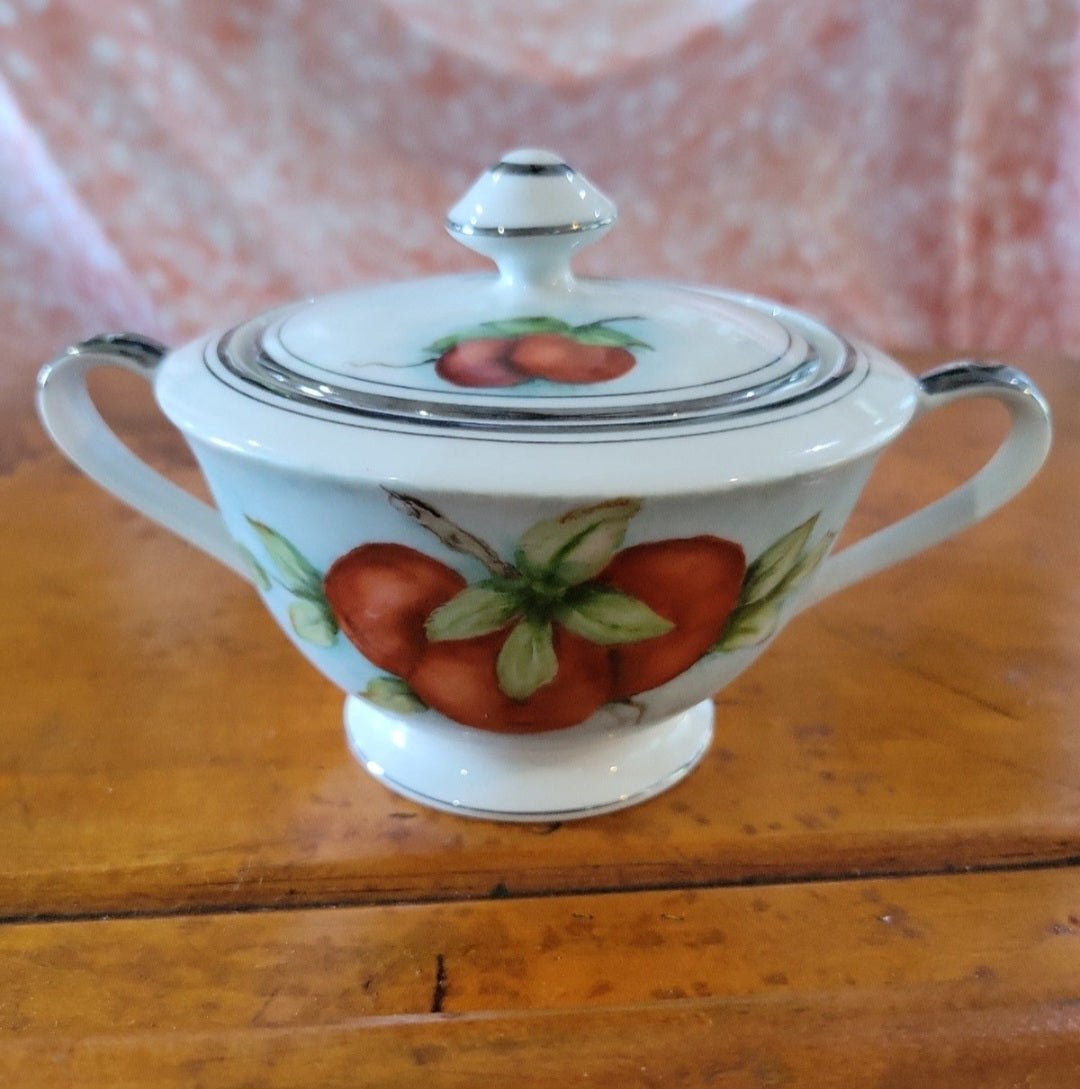 Imperial China Dalton Assoc Sincerity 318 pattern Sugar Bowl Apples - I Bought a Yard Sale