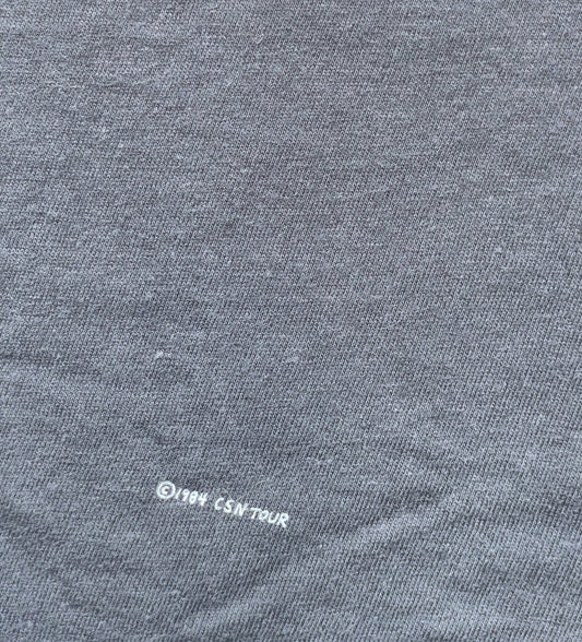 In Concert 1984 2 - Sided Black T-Shirt | Men's 100% Cotton Large Short Sleeve | - I Bought a Yard Sale