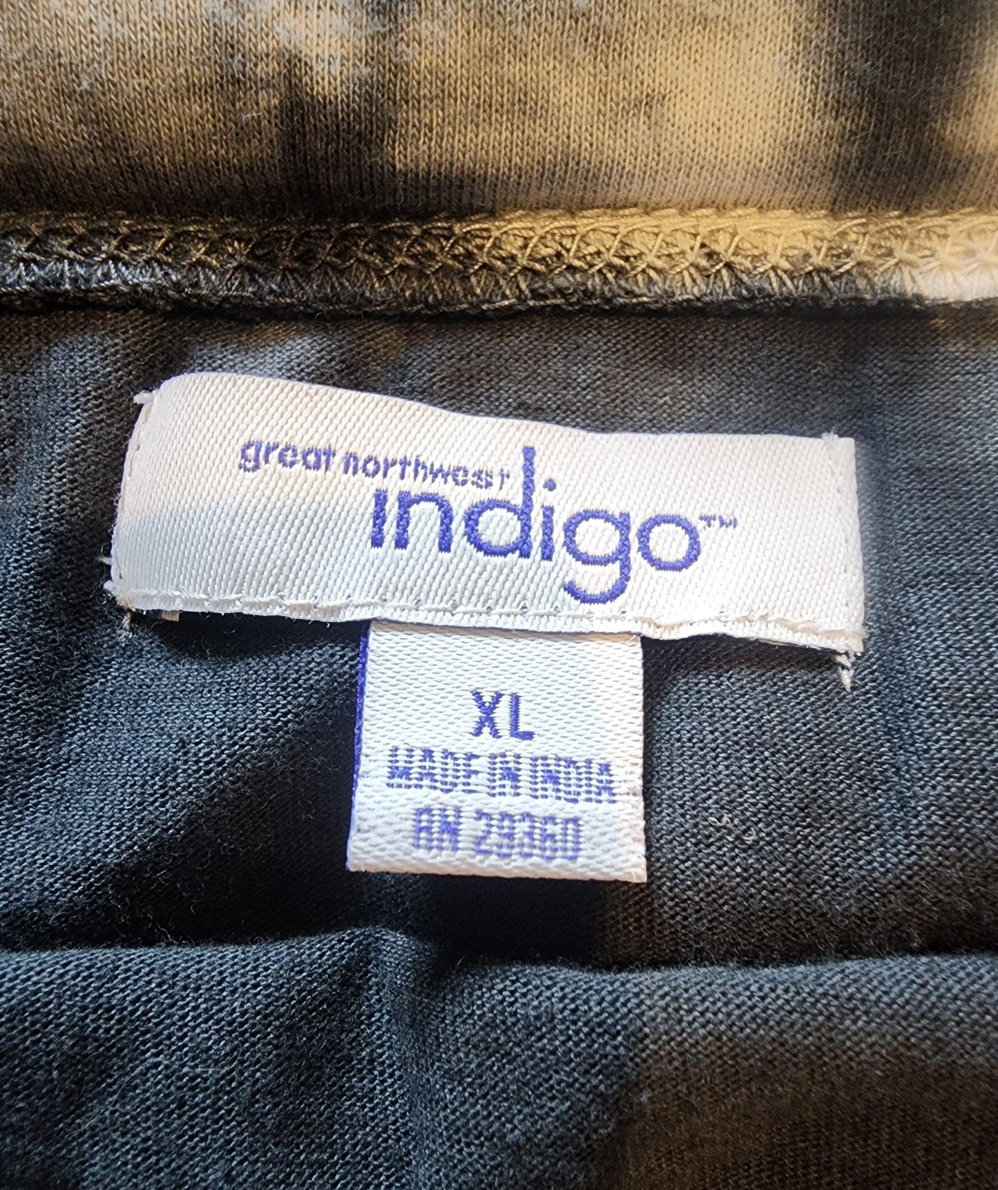 Indigo Skirt Long black & White Tie - Dyed Pull - On Maxi XL - I Bought a Yard Sale