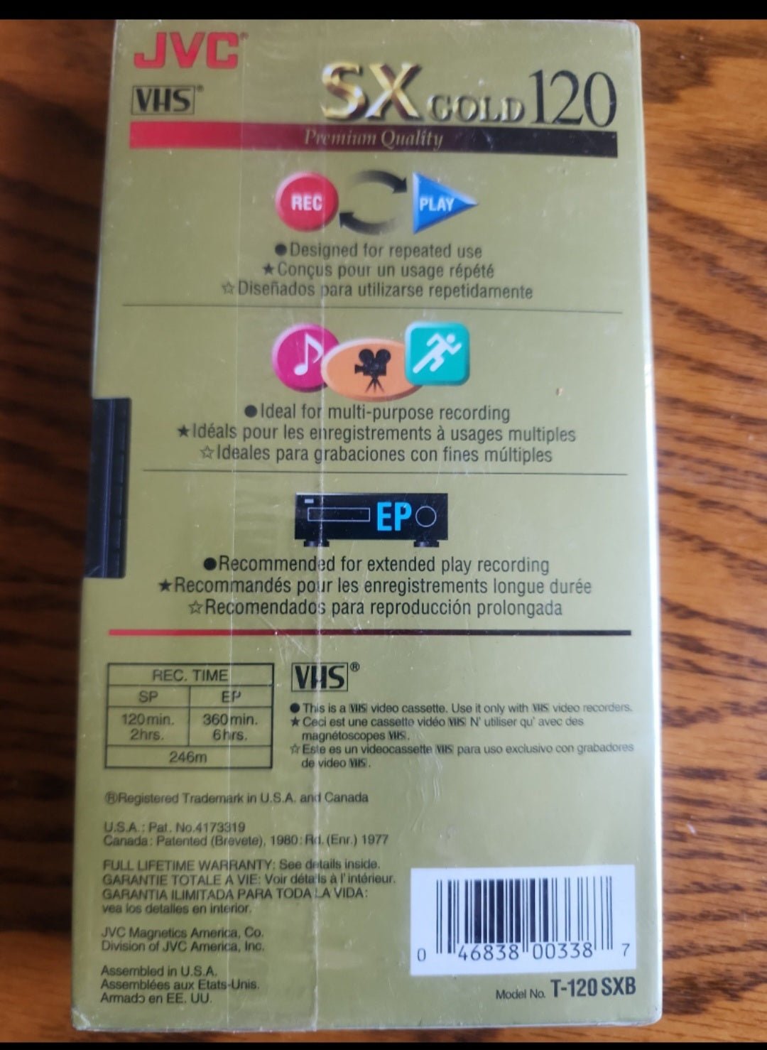 JVC SX GOLD 6 Hours T - 120 VHS BLANK TAPE Factory Sealed NEW for VCR Recorder. - I Bought a Yard Sale