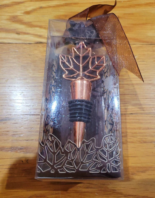 Kate Aspen Fall In Love Maple Leaf Bottle Stopper - New in Box - I Bought a Yard Sale