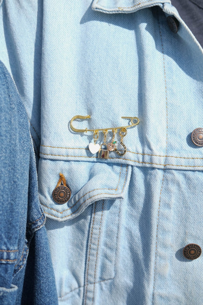 Large Safety Pin Brooch - I Bought a Yard Sale
