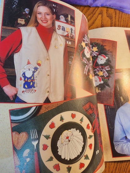 Leisure Arts Santa Collector Iron - On TRANSFERS Book 1655 Kathy Rueger 1996 - I Bought a Yard Sale