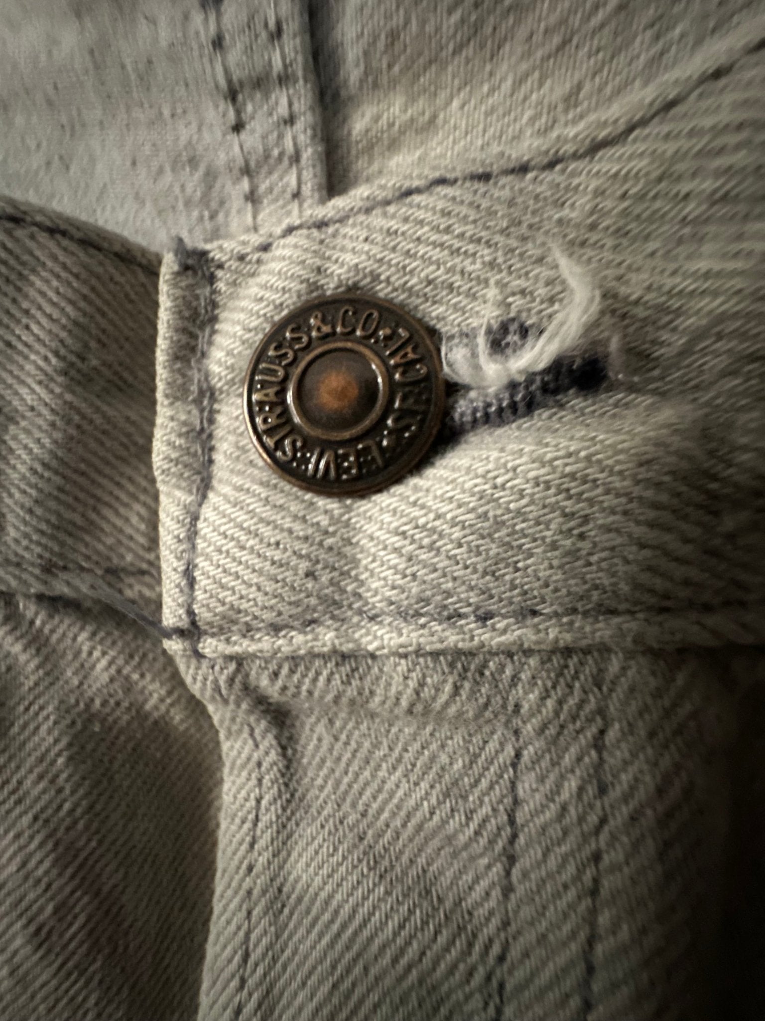 Levi’s® USA - Made 501 — Marble - Bleached Archive Grey Denim (W30 L32, Button - Fly Classic) - I Bought a Yard Sale