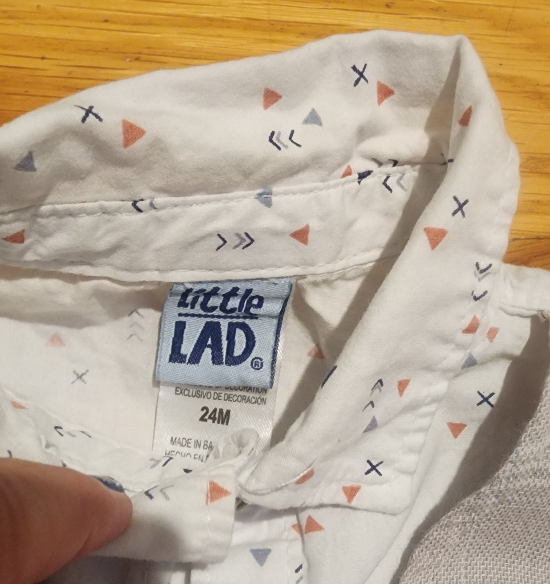 Little Lad Toddler Boy dress shirt with Vest . Size 24 Months - I Bought a Yard Sale