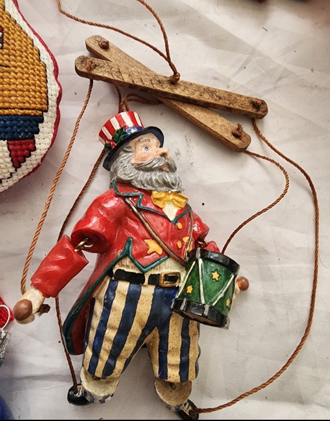 Lot of Patriotic Christmas or 4th of July Ornaments & Figurines Flag Eagle - I Bought a Yard Sale