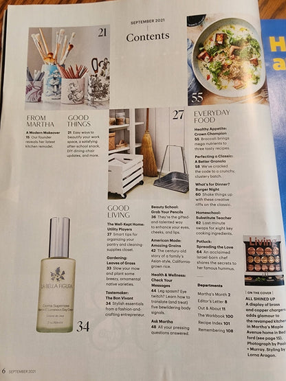 Martha Stewart Living September 2021 Time to Shine Organized Pantry Easy Dinner - I Bought a Yard Sale